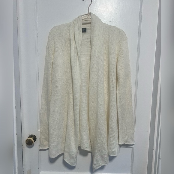 Wooden Ships Open Front Cardigan Sweater Size S/M cream Knit Mohair Wool $148 - Picture 1 of 4